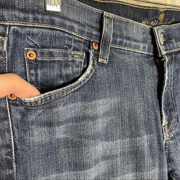 7 for All Mankind distressed bootcut jeans - Picture 5 of 16